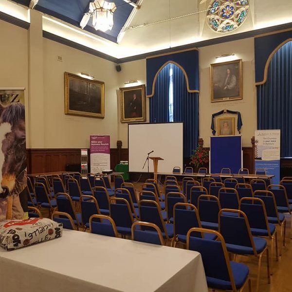 Main hall set up theatre style
