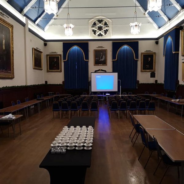 Grand main hall set up for function